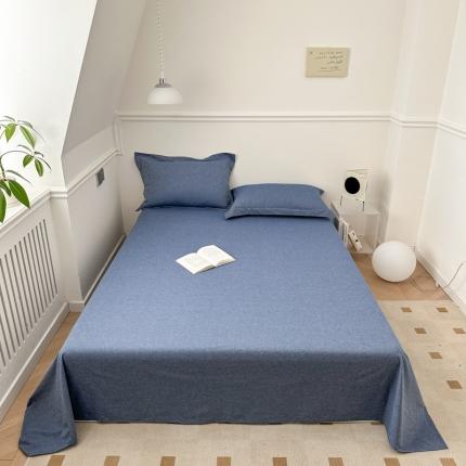 91家纺网 家纺一手货源 找家纺 （总）嘉汀兰 2023新款全棉色织水洗棉纯色撞色款单床单