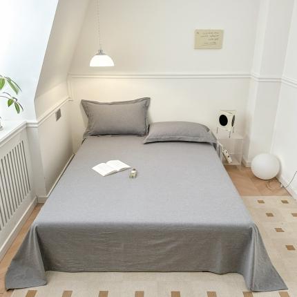 91家纺网 家纺一手货源 找家纺 （总）嘉汀兰 2023新款全棉色织水洗棉纯色撞色款单床单