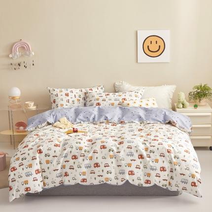 91家纺网 家纺一手货源 找家纺 （总）绫韵家纺 2023新款初春全棉可爱童心童趣纯棉系列四件套