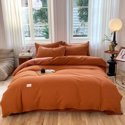 91家纺网 家纺一手货源 找家纺 （总）眠博士 2023新款全棉华夫格四件套