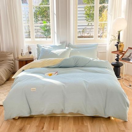 91家纺网 家纺一手货源 找家纺 （总）眠博士 2023新款全棉华夫格四件套