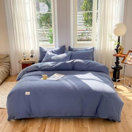 91家纺网 家纺一手货源 找家纺 （总）眠博士 2023新款全棉华夫格四件套