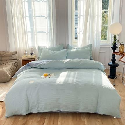 91家纺网 家纺一手货源 找家纺 （总）眠博士 2023新款全棉华夫格四件套