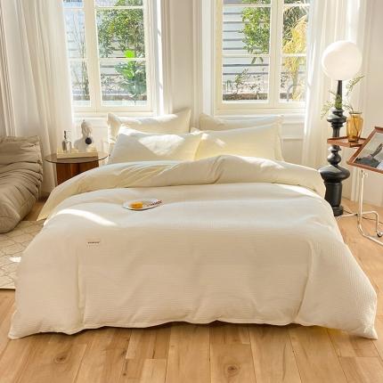 91家纺网 家纺一手货源 找家纺 （总）眠博士 2023新款全棉华夫格四件套