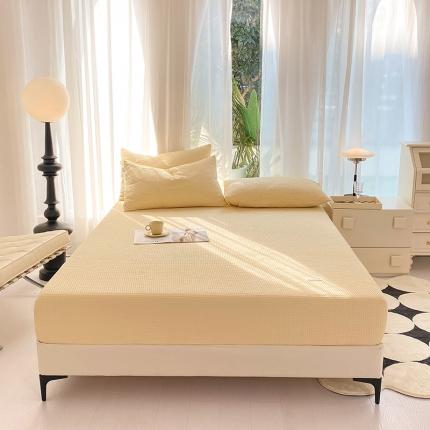 91家纺网 家纺一手货源 找家纺 （总）眠博士 2023新款全棉华夫格四件套单床笠