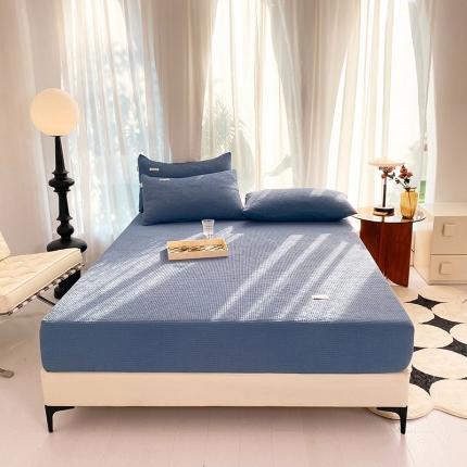 91家纺网 家纺一手货源 找家纺 （总）眠博士 2023新款全棉华夫格四件套单床笠