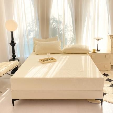 91家纺网 家纺一手货源 找家纺 （总）眠博士 2023新款全棉华夫格四件套单床笠