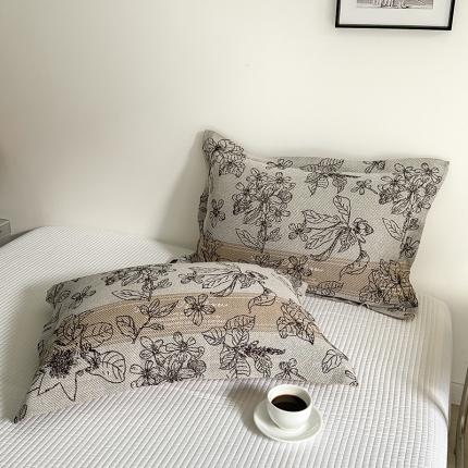 91家纺网 家纺一手货源 找家纺 （总）麻依 2023新款全棉纱布枕套纯棉针织枕头套