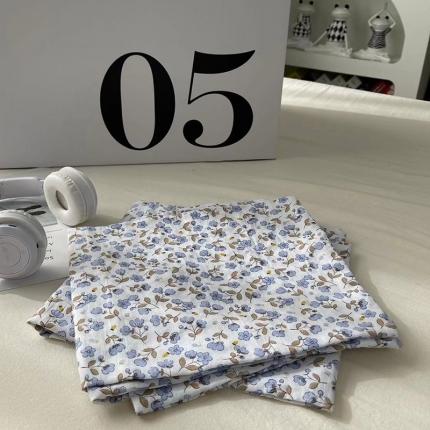 91家纺网 家纺一手货源 找家纺 曼谷 新款百搭双拼水洗棉枕套单只装一对装枕套 碎花-兰