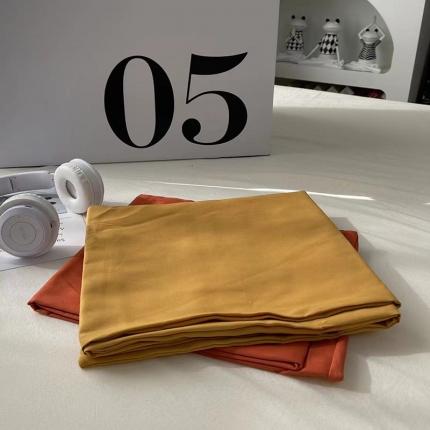 91家纺网 家纺一手货源 找家纺 曼谷 新款百搭双拼水洗棉枕套单只装一对装枕套 杏黄甜橙