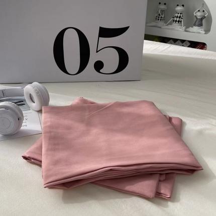 曼谷 新款百搭双拼水洗棉枕套单只装一对装枕套 纯桃桃奶昔