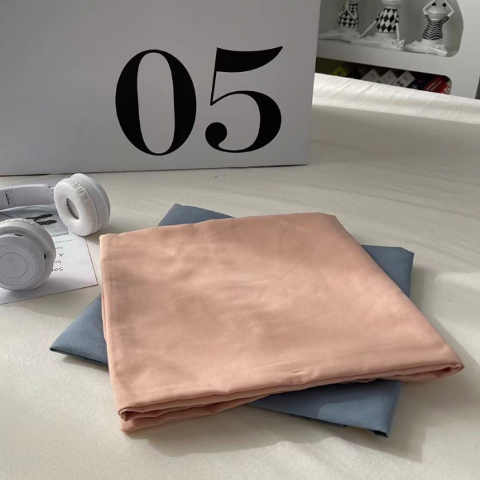 91家纺网 家纺一手货源 找家纺 曼谷 新款百搭双拼水洗棉枕套单只装一对装枕套 蜜桃海盐