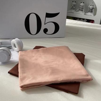 曼谷 新款百搭双拼水洗棉枕套单只装一对装枕套 蜜桃焦糖