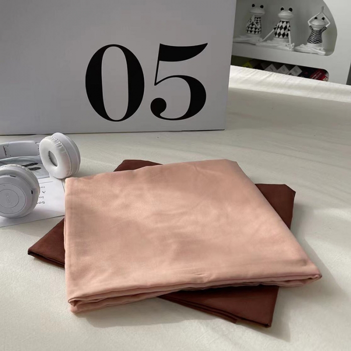 91家纺网 家纺一手货源 找家纺 曼谷 新款百搭双拼水洗棉枕套单只装一对装枕套 蜜桃焦糖