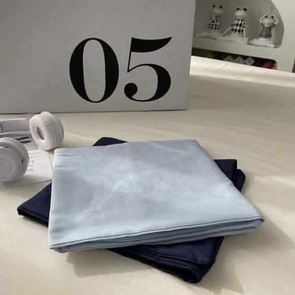 曼谷 新款百搭双拼水洗棉枕套单只装一对装枕套 天蓝可可蓝