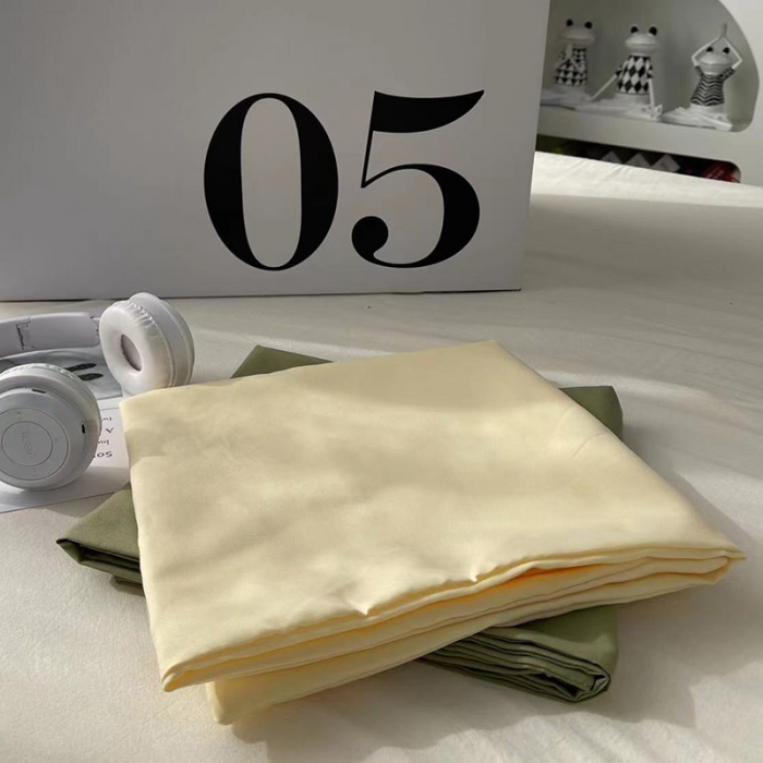 91家纺网 家纺一手货源 找家纺 曼谷 新款百搭双拼水洗棉枕套单只装一对装枕套 芝士豆绿