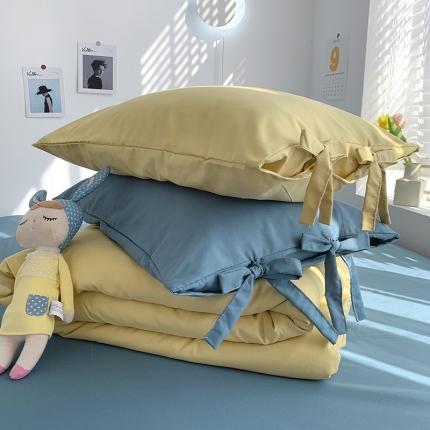 91家纺网 家纺一手货源 找家纺 曼谷 新款系带枕套单只装一对绑带款枕套 系带-布丁月影兰