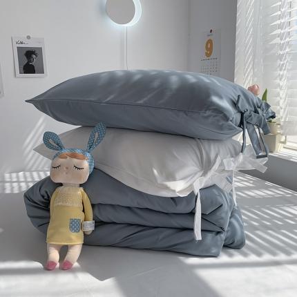 曼谷 新款系带枕套单只装一对绑带款枕套 系带-海盐椰奶