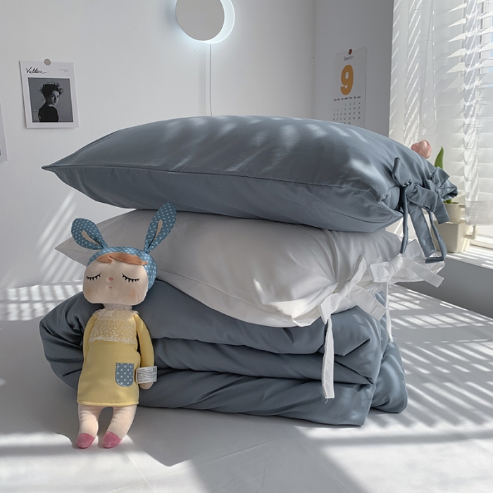 91家纺网 家纺一手货源 找家纺 曼谷 新款系带枕套单只装一对绑带款枕套 系带-海盐椰奶