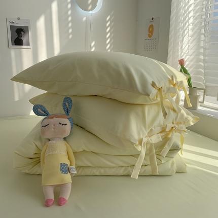 曼谷 新款系带枕套单只装一对绑带款枕套 系带-芝士