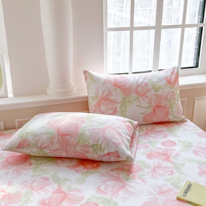 91家纺网 家纺一手货源 找家纺 优彩 2023新款全棉舒适13372单品枕套 玫瑰园