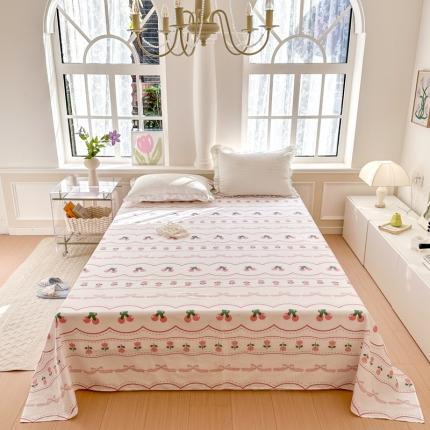 优彩 2023新款全棉舒适13372单床单 樱桃花