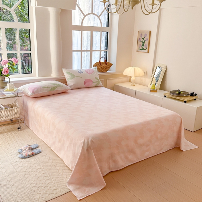 91家纺网 家纺一手货源 找家纺 优彩 2023新款全棉舒适13372单床单 花梦里