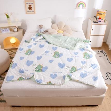 91家纺网 家纺一手货源 找家纺 (总) 十九色 2025新款凉感豆豆针织棉冰感夏被