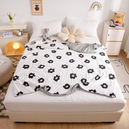 91家纺网 家纺一手货源 找家纺 (总) 十九色 2025新款凉感豆豆针织棉冰感夏被