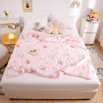 91家纺网 家纺一手货源 找家纺 (总) 十九色 2025新款凉感豆豆针织棉冰感夏被