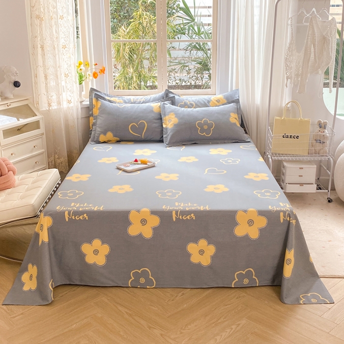 91家纺网 家纺一手货源 找家纺 八十八家纺2025新款全棉12868系列四件套单品床单 花怡梦