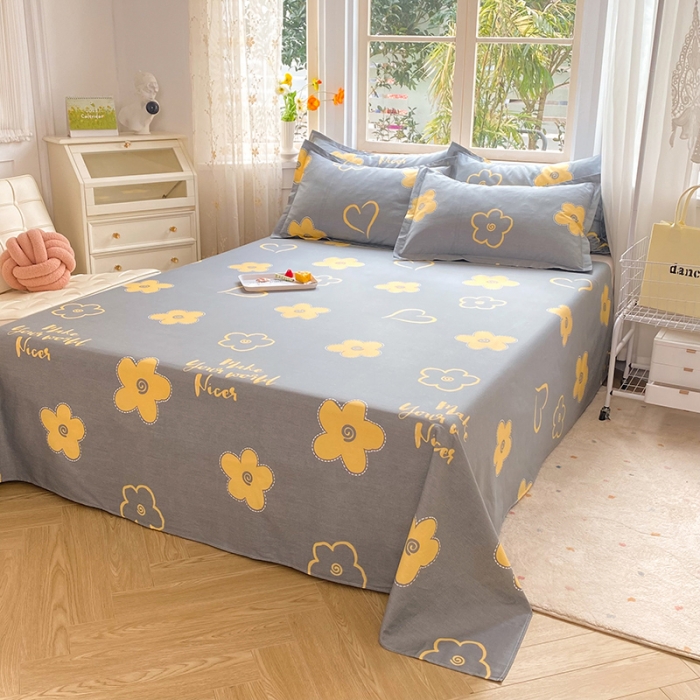 91家纺网 家纺一手货源 找家纺 八十八家纺2025新款全棉12868系列四件套单品床单 花怡梦