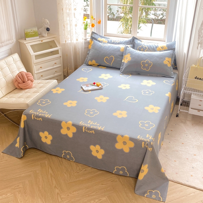 91家纺网 家纺一手货源 找家纺 八十八家纺2025新款全棉12868系列四件套单品床单 花怡梦