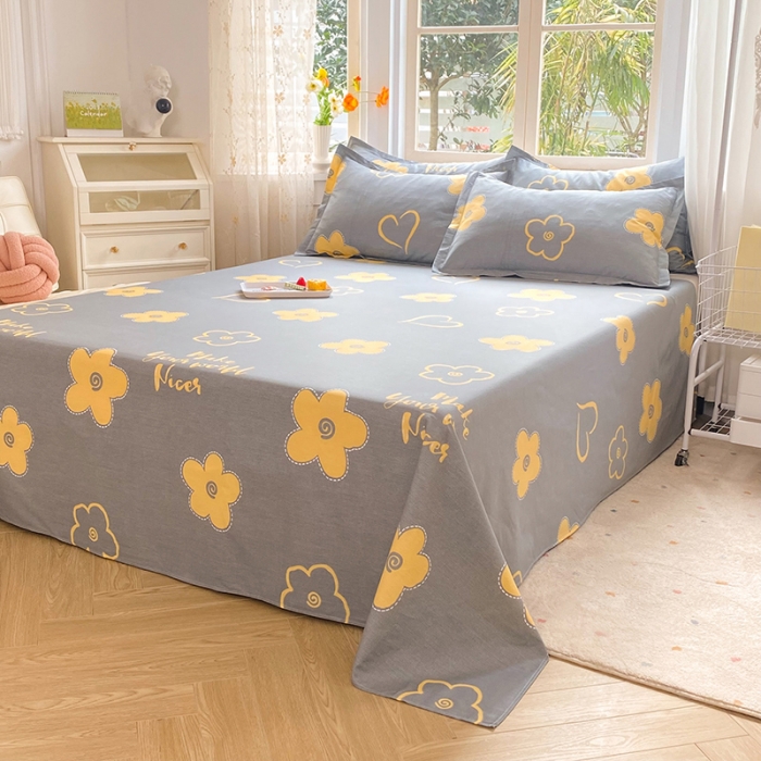 91家纺网 家纺一手货源 找家纺 八十八家纺2025新款全棉12868系列四件套单品床单 花怡梦