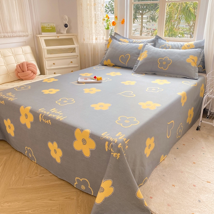 91家纺网 家纺一手货源 找家纺 八十八家纺2025新款全棉12868系列四件套单品床单 花怡梦