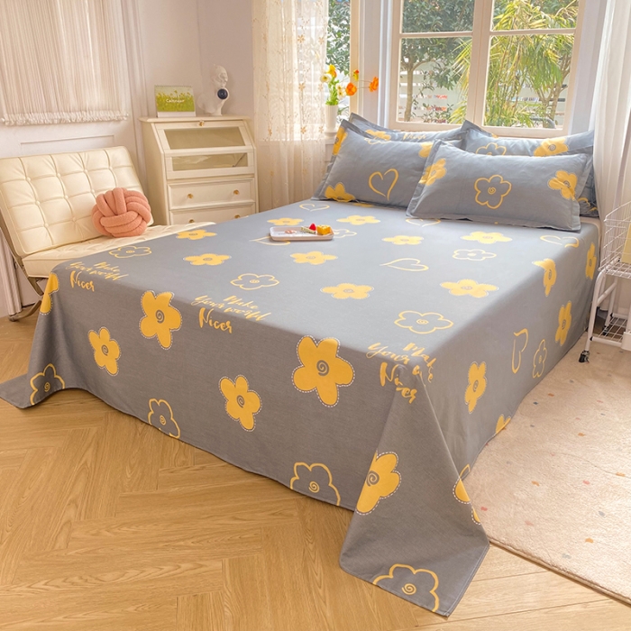 91家纺网 家纺一手货源 找家纺 八十八家纺2025新款全棉12868系列四件套单品床单 花怡梦