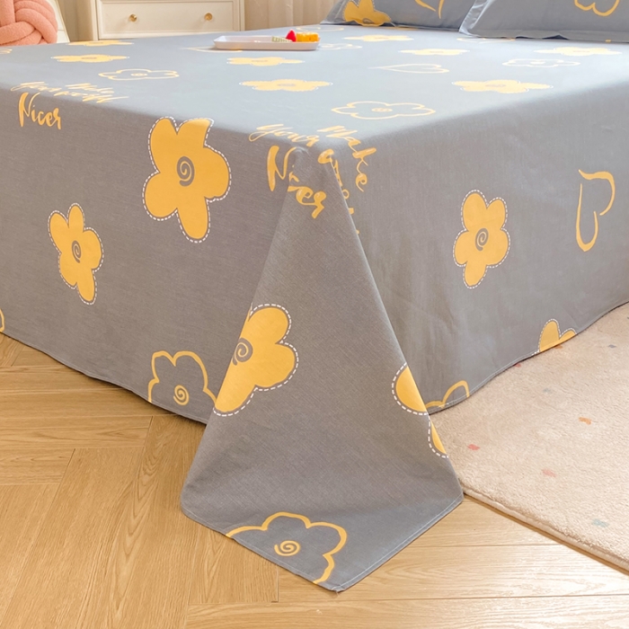 91家纺网 家纺一手货源 找家纺 八十八家纺2025新款全棉12868系列四件套单品床单 花怡梦