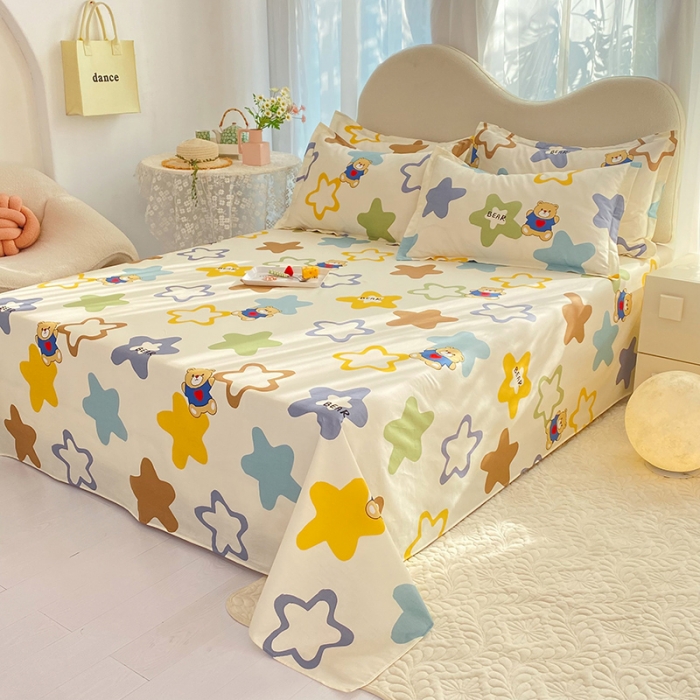 91家纺网 家纺一手货源 找家纺 八十八家纺2025新款全棉12868系列四件套单品床单 星空熊