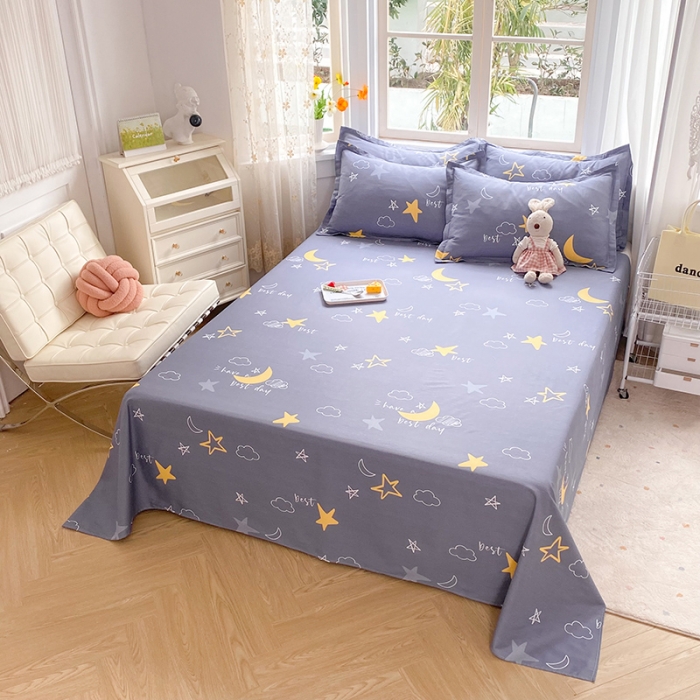 91家纺网 家纺一手货源 找家纺 八十八家纺2025新款全棉12868系列四件套单品床单 月光旅程