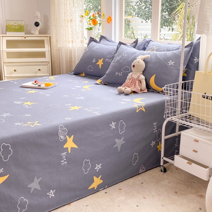 91家纺网 家纺一手货源 找家纺 八十八家纺2025新款全棉12868系列四件套单品床单 月光旅程