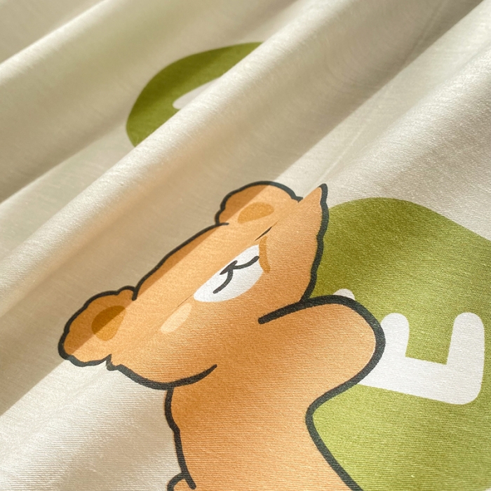 91家纺网 家纺一手货源 找家纺 八十八家纺2025新款全棉12868系列四件套单品床单 字母熊