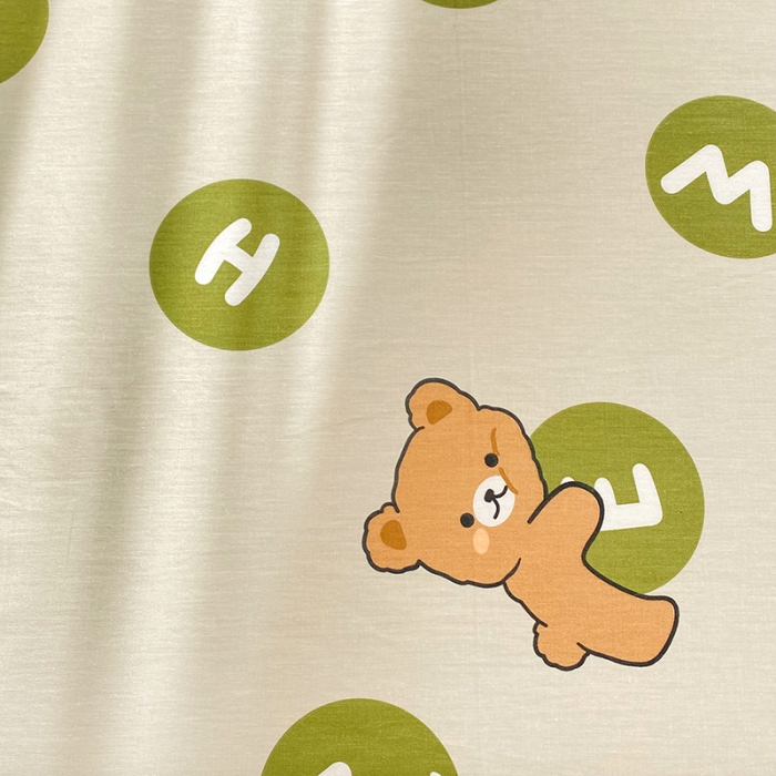 91家纺网 家纺一手货源 找家纺 八十八家纺2025新款全棉12868系列四件套单品床单 字母熊