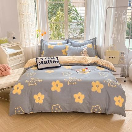 91家纺网 家纺一手货源 找家纺 八十八家纺 2025新款全棉12868床裙款四件套 花怡梦