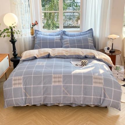 八十八家纺 2025新款全棉12868床裙款四件套 曼城时光