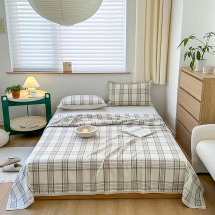 91家纺网 家纺一手货源 找家纺 （总）麻依 2023新款亚麻席棉麻凉席三件套