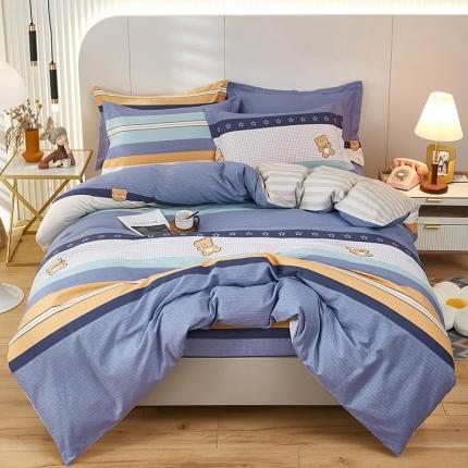 91家纺网 家纺一手货源 找家纺 （总1）安逸家纺 12868 新款全棉床笠四件套床罩学生纯棉床笠款三件套