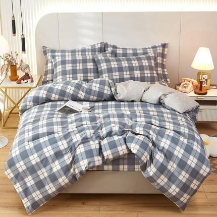 91家纺网 家纺一手货源 找家纺 （总1）安逸家纺 12868 新款全棉床笠四件套床罩学生纯棉床笠款三件套