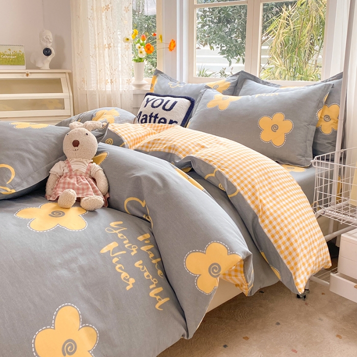 91家纺网 家纺一手货源 找家纺 八十八家纺 2025新款全棉12868床笠款四件套 花怡梦