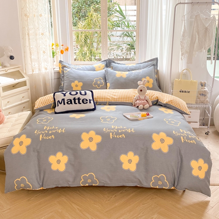 91家纺网 家纺一手货源 找家纺 八十八家纺 2025新款全棉12868床笠款四件套 花怡梦