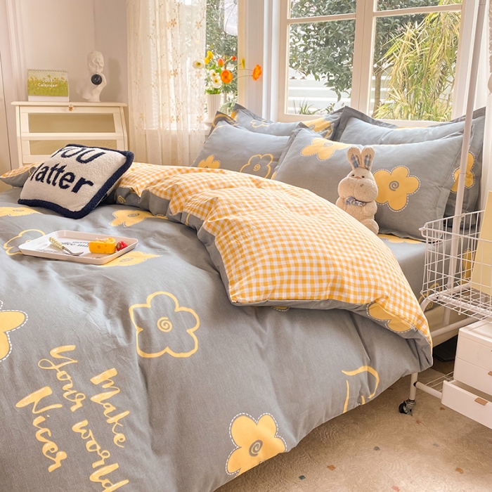 91家纺网 家纺一手货源 找家纺 八十八家纺 2025新款全棉12868床笠款四件套 花怡梦